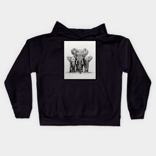 Elephant Social Behavior Kids Hoodie